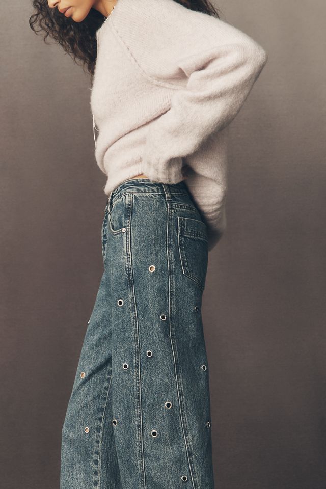 Habitual Evie High-Rise Embellished Barrel Jeans #1