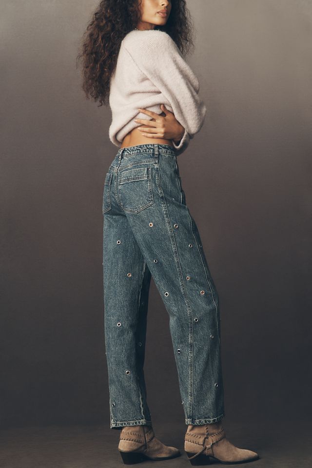 Habitual Evie High-Rise Embellished Barrel Jeans #3