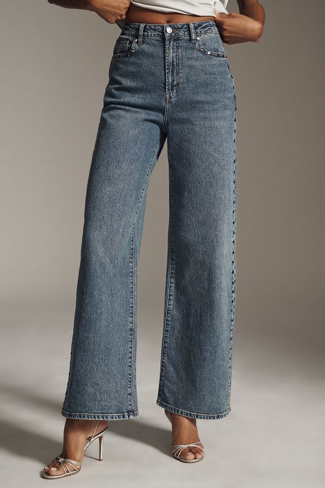 Habitual Gemma High-Rise Wide-Leg Studded Jeans #1