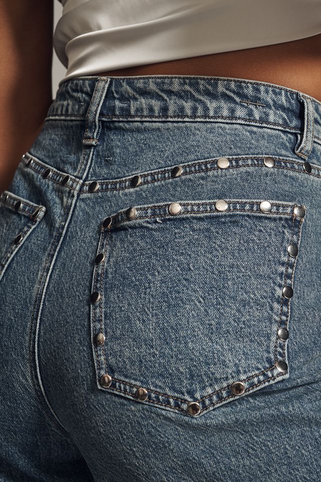 Habitual Gemma High-Rise Wide-Leg Studded Jeans #4
