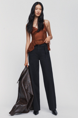 Habitual Brynn Self Tie High Rise Wide Leg Jeans by Anthropologie