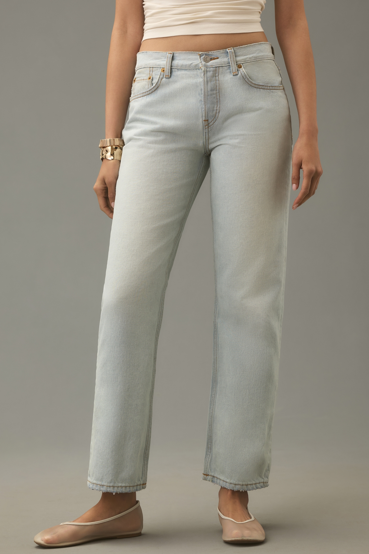 RE/DONE Easy High-Rise Straight-Leg Crop Jeans