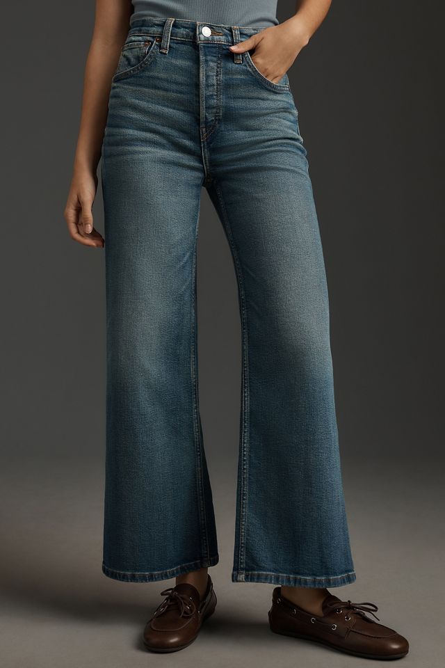 RE/DONE High-Rise Wide-Leg Crop Jeans #1