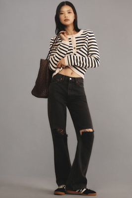 High-Rise Loose Straight-Leg Jeans