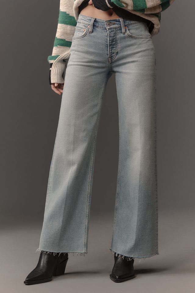 RE/DONE Mid-Rise Wide-Leg Crop Jeans #1