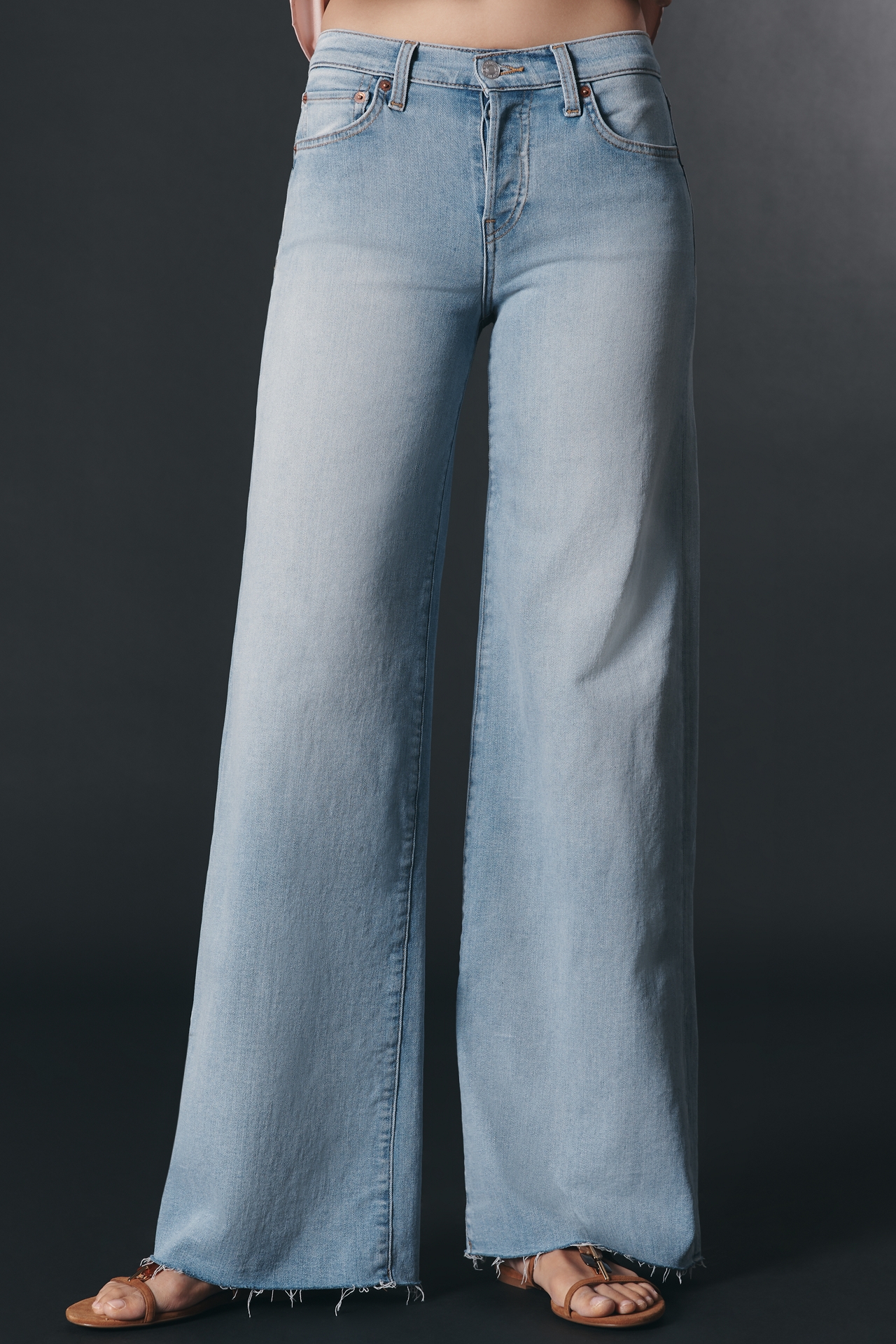 RE/DONE Mid-Rise Palazzo Jeans