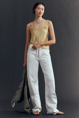 Re/done High-rise Wide-leg Drawstring Jeans