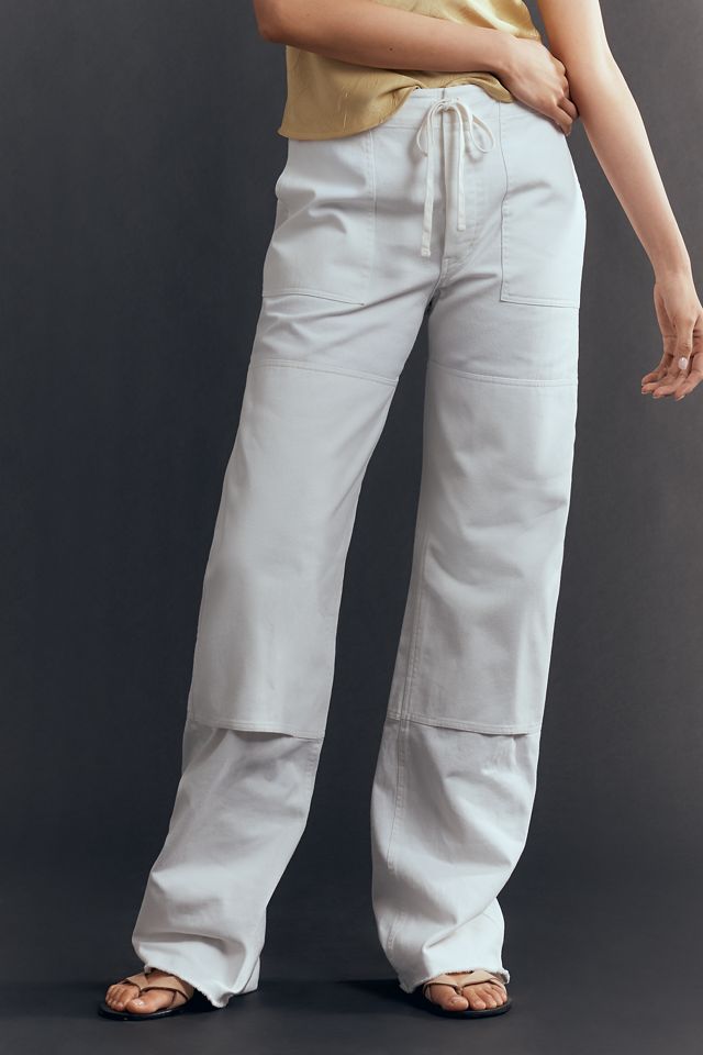 RE/DONE High-Rise Wide-Leg Drawstring Jeans #1