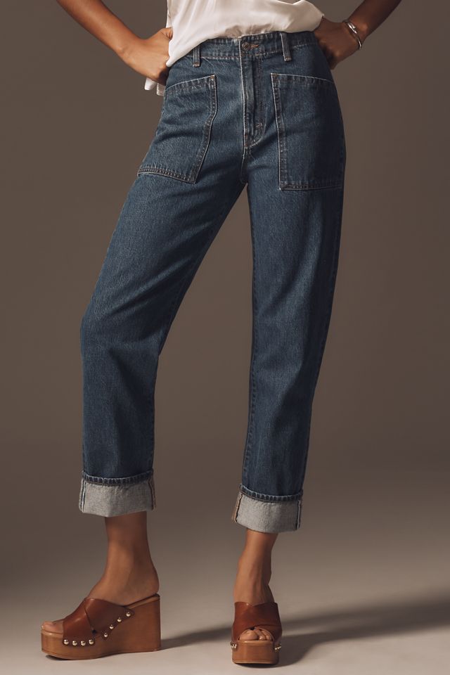 RE/DONE The Bender High-Rise Relaxed Straight-Leg Jeans #1