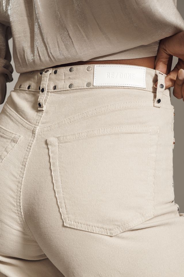 RE/DONE High-Rise Vintage Studded Wide-Leg Jeans #4