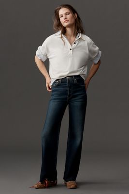 RE/DONE High-Rise Crop Wide-Leg Jeans