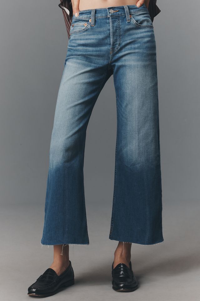 RE/DONE Mid-Rise Crop Wide-Leg Jeans #1