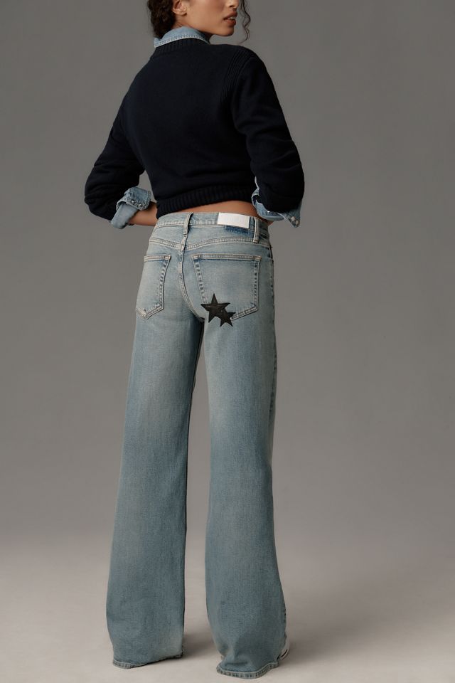 RE/DONE Star-Embellished Mid-Rise Wide-Leg Jeans #2