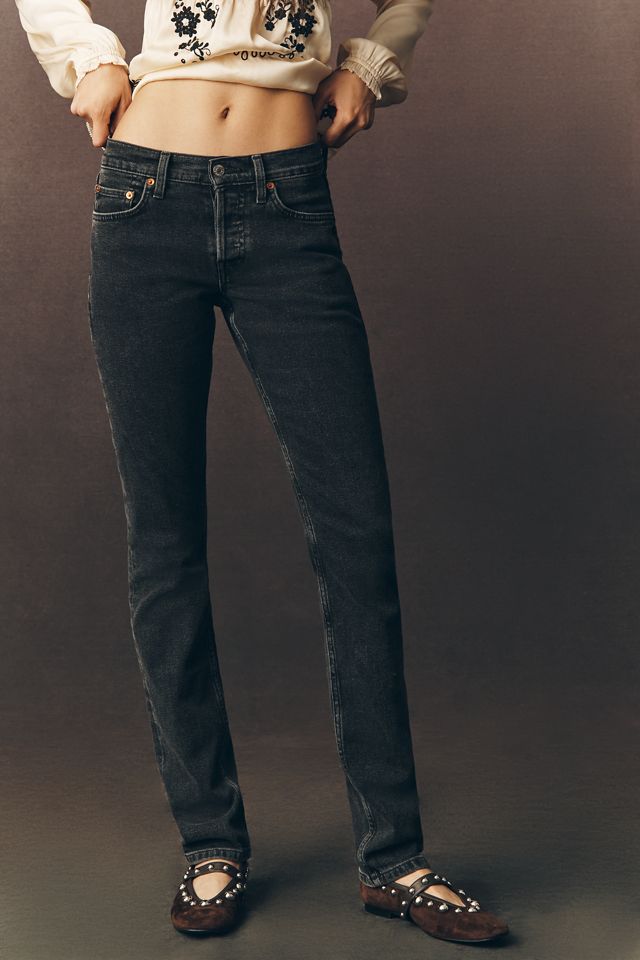 RE/DONE The Slim Cig Low-Rise Straight-Leg Jeans #1