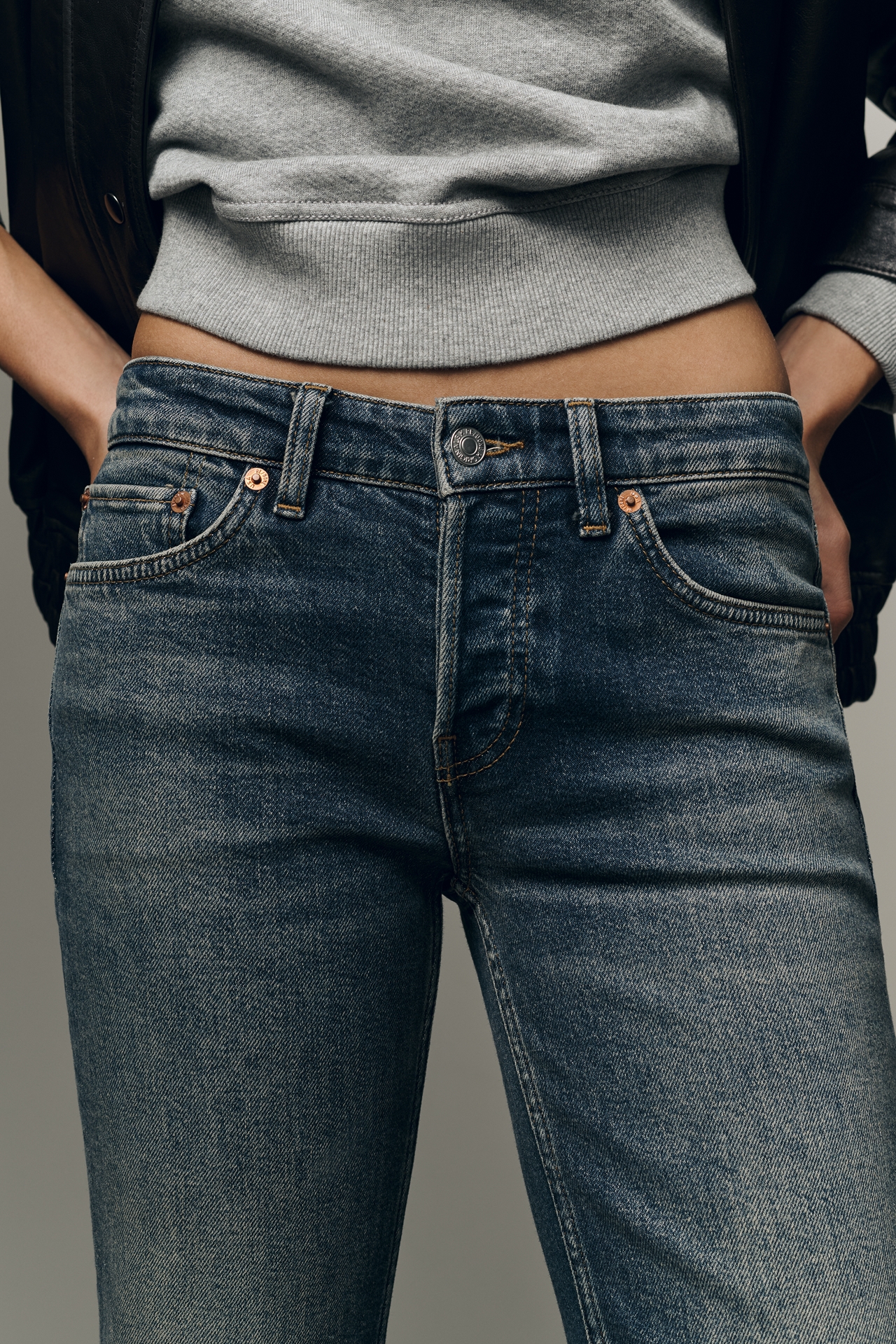 RE/DONE High-Rise Crop Slim Jeans