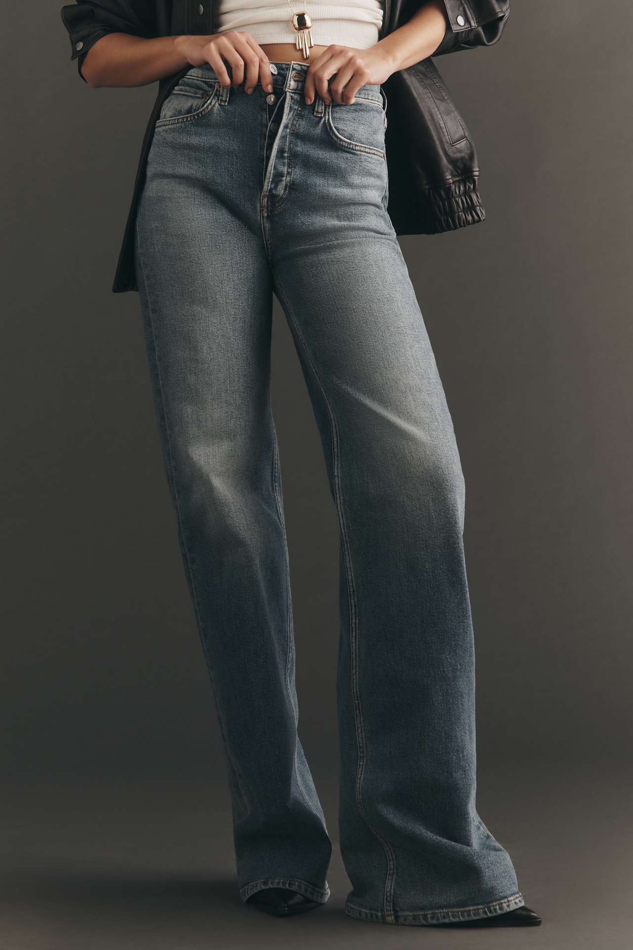 RE/DONE High-Rise Wide-Leg Jeans