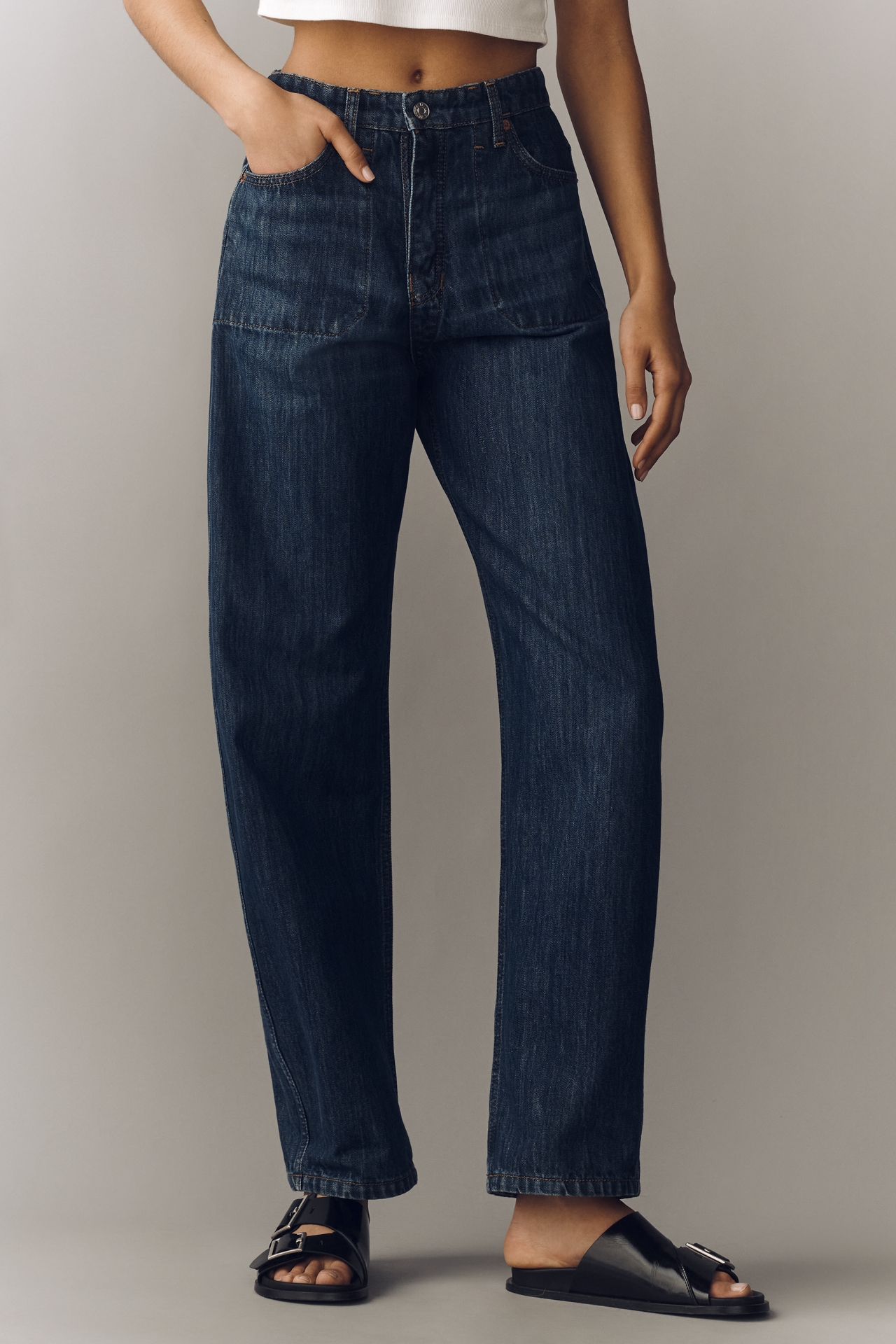 RE/DONE Rewind Reversible High-Rise Relaxed Jeans