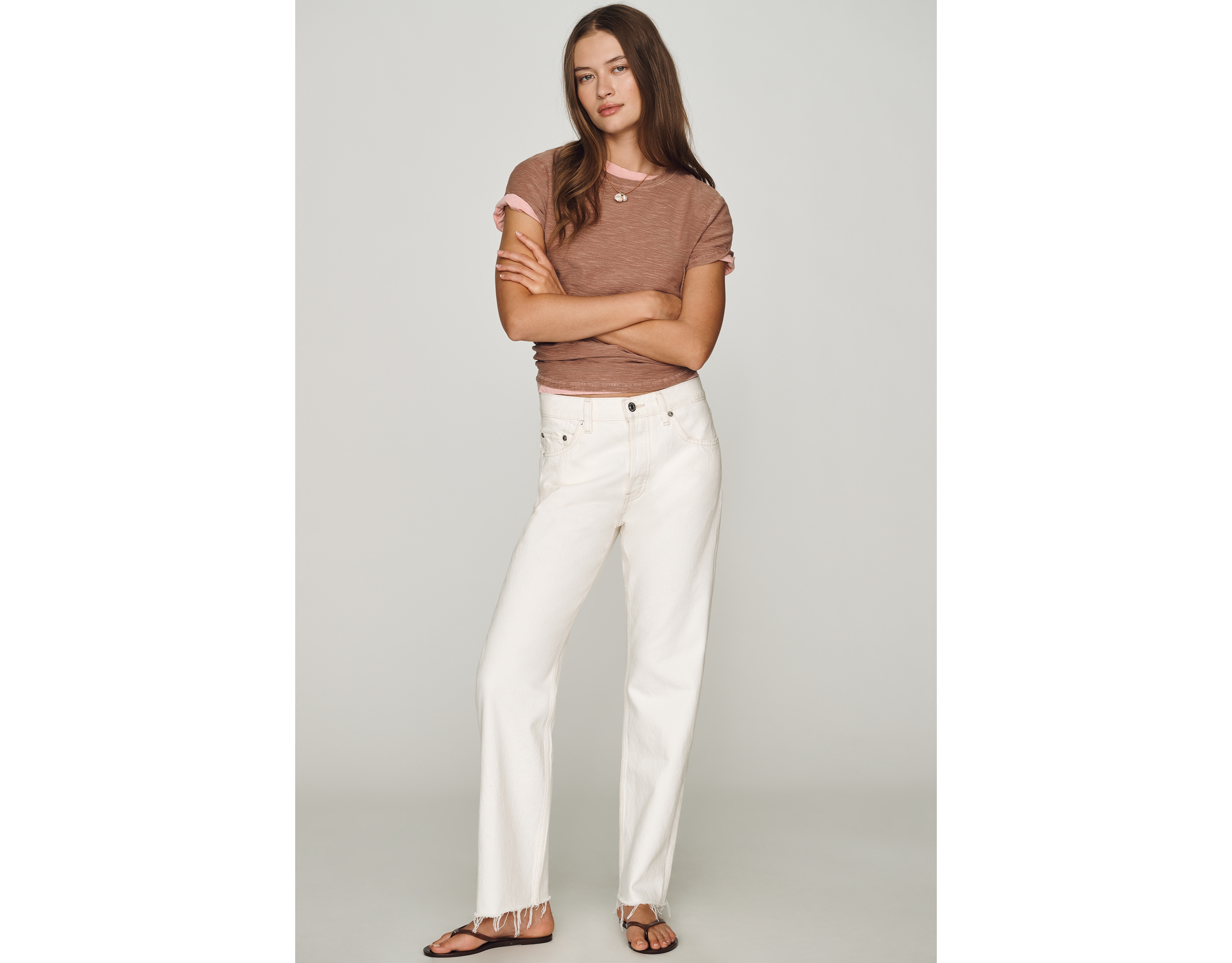 RE/DONE Beau High Rise Cropped Straight Leg Jeans