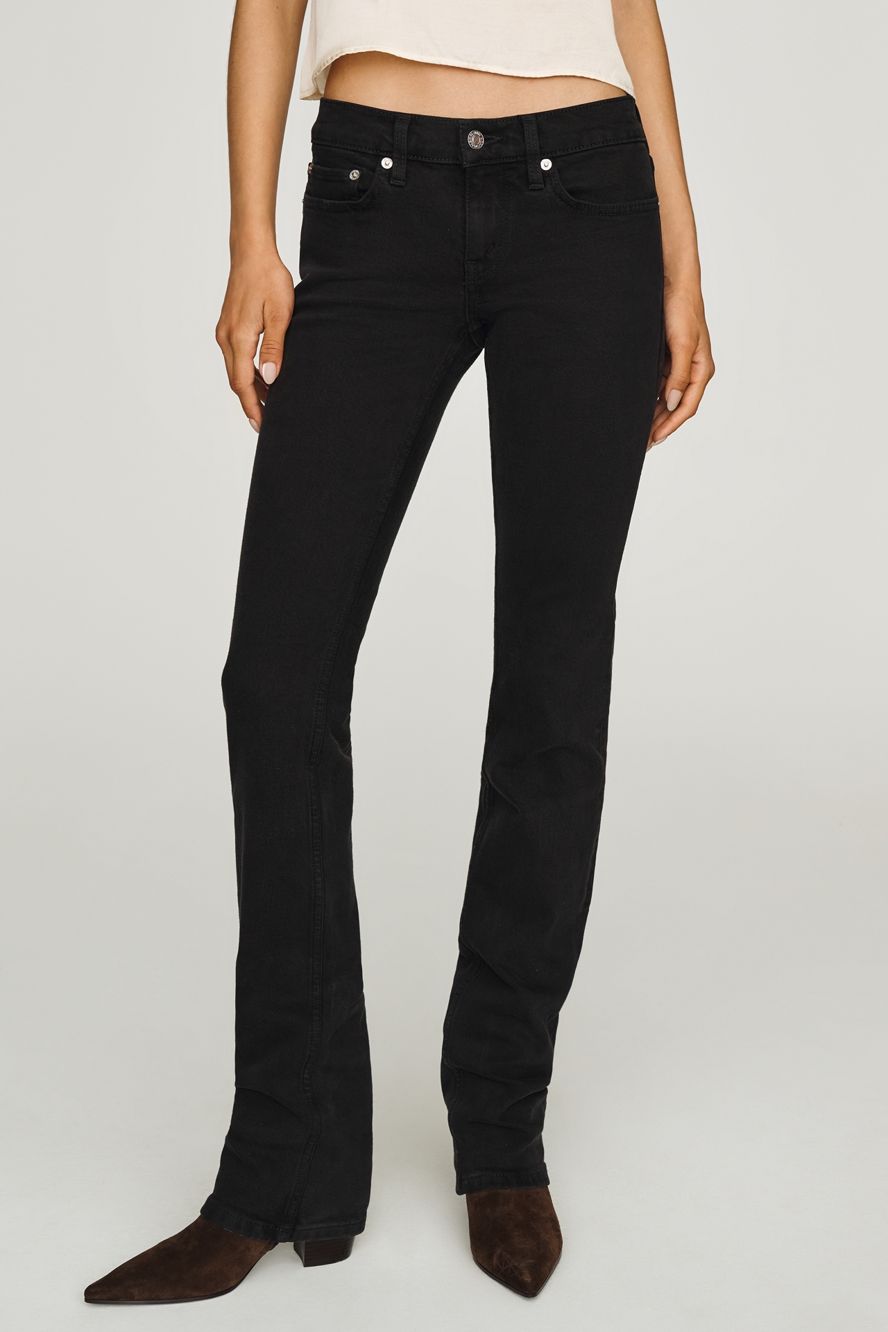 RE/DONE Lean Low-Rise Straight-Leg Jeans