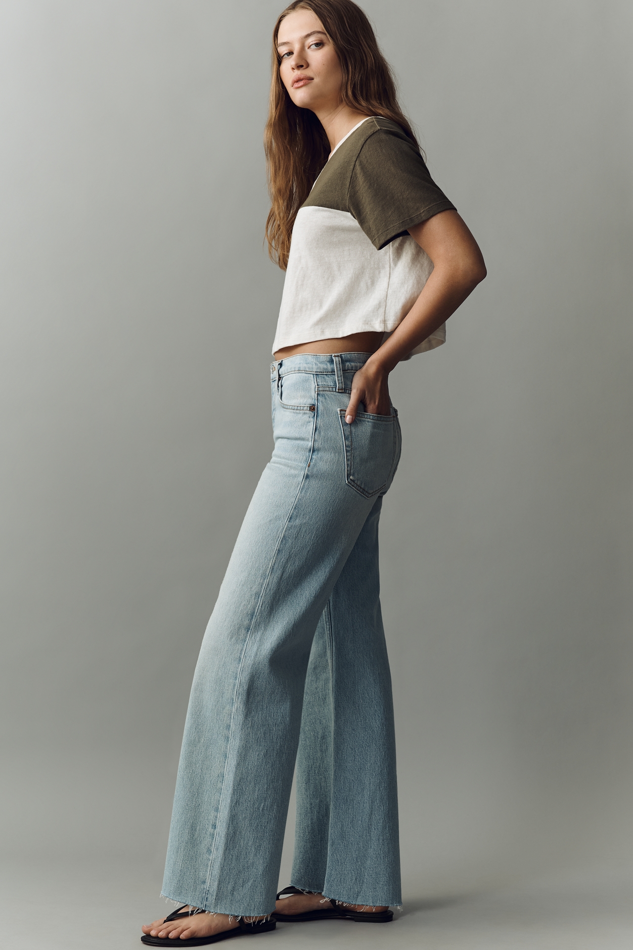 RE/DONE Mid-Rise Crop Wide-Leg Jeans