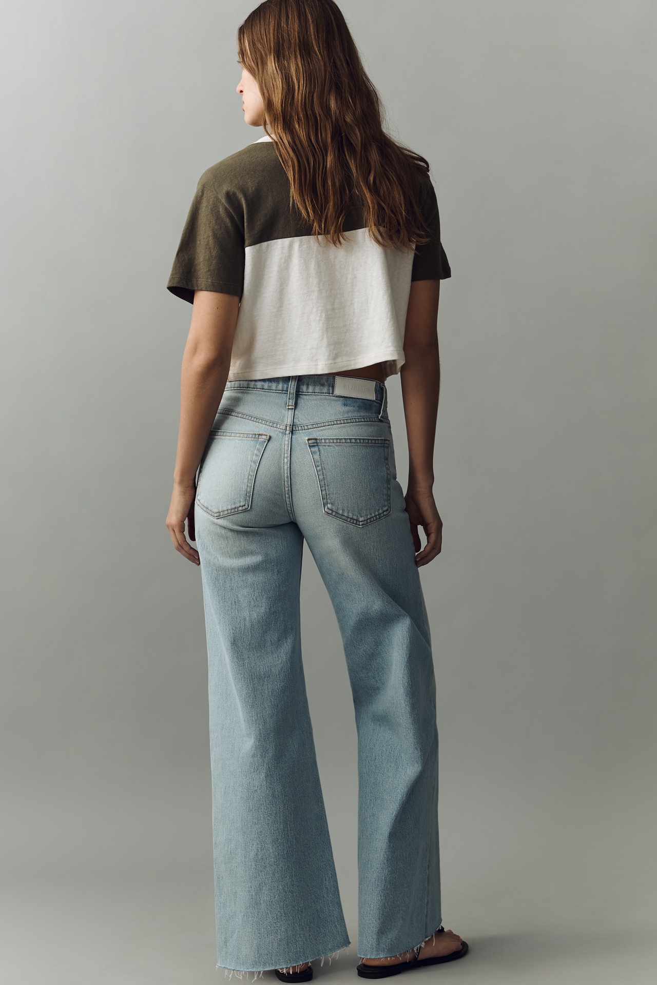 RE/DONE Mid-Rise Crop Wide-Leg Jeans