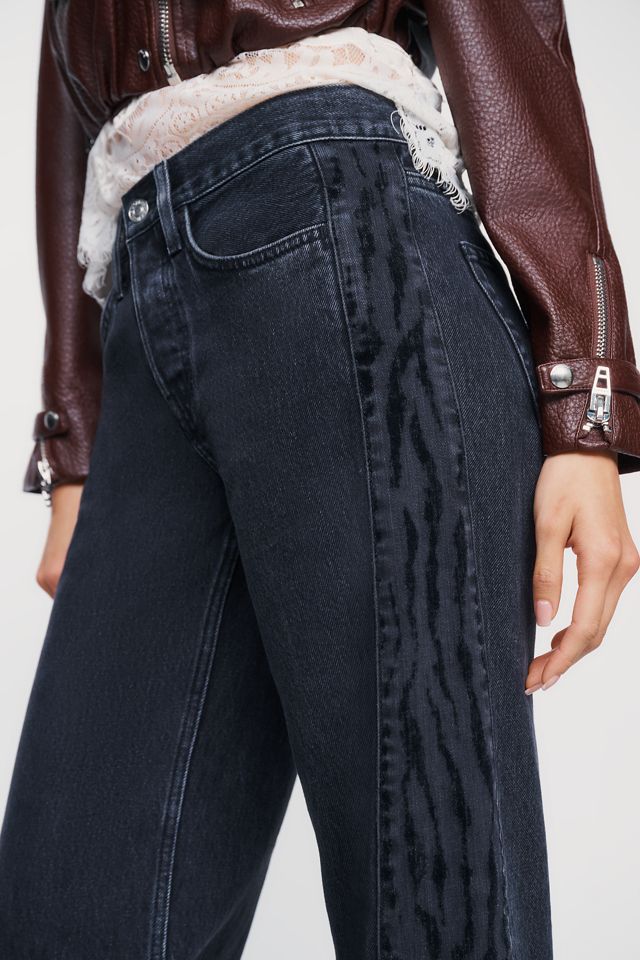 RE/DONE Laurel Zebra Mid Rise Wide Leg Jeans #3