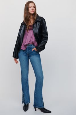 RE/DONE Britt Mid Rise Slim Straight Jeans