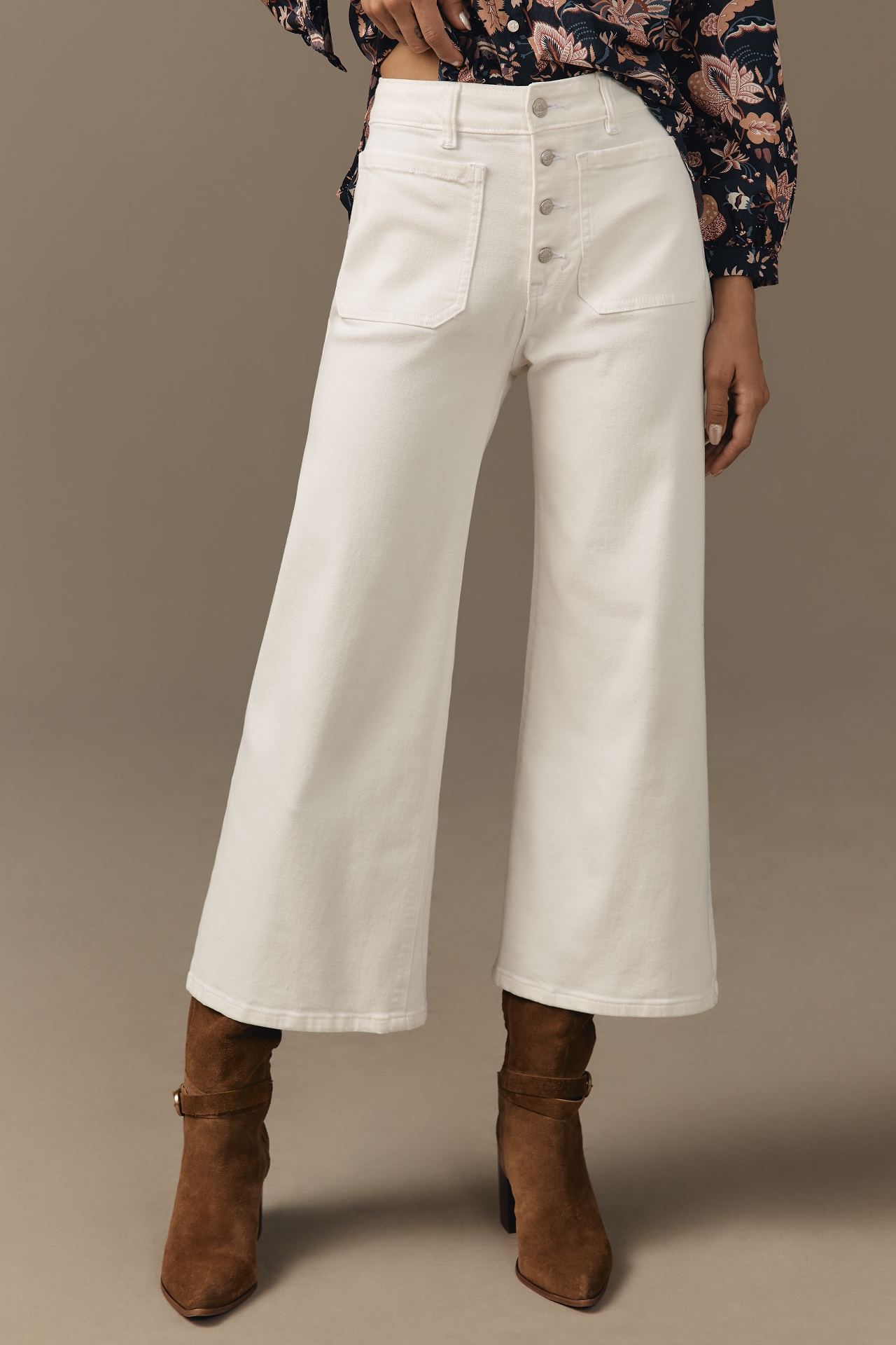 Gilded Age Eos High-Rise Crop Wide-Leg Jeans