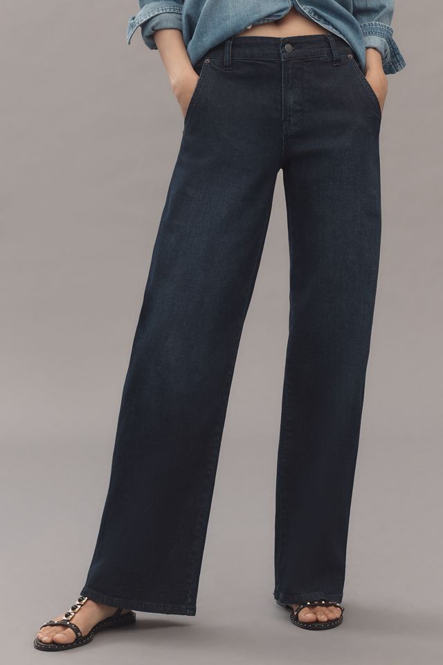 Gilded Age Oriana Low-Rise Wide-Leg Jeans #1
