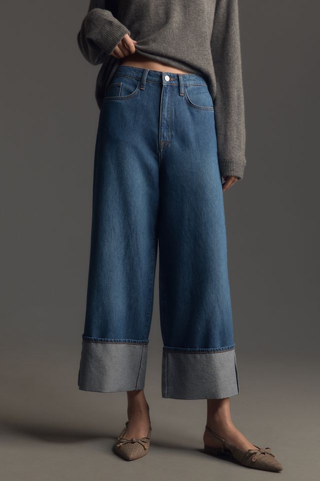 Triarchy High-Rise Wide-Leg Cropped Cuff Jeans #1