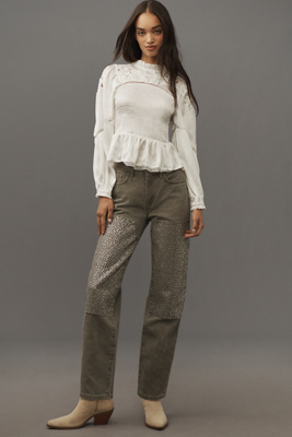 Birkin Chap Mid-Rise Embellished Jeans