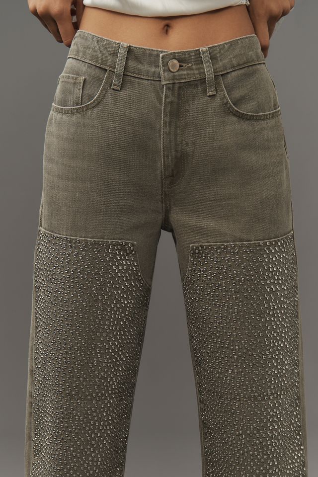 Triarchy Birkin Chap Mid-Rise Embellished Jeans #2