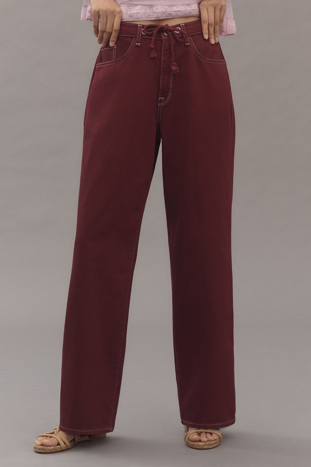 Triarchy Nesta Mid-Rise Tie-Waist Wide-Leg Jeans #1