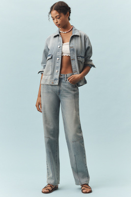 Goldie Mid-Rise Straight-Leg Jeans
