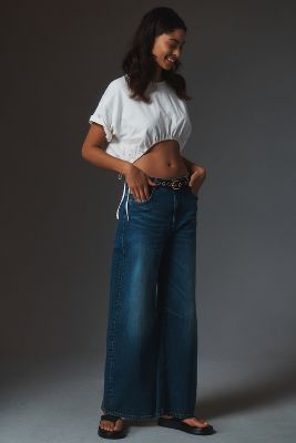 Women's Blue Crop Jeans