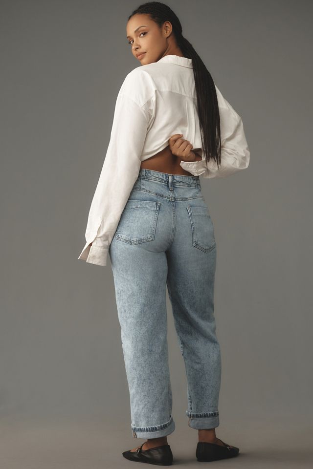The Lonnie Cuffed High-Rise Crop Jeans by Pilcro #7
