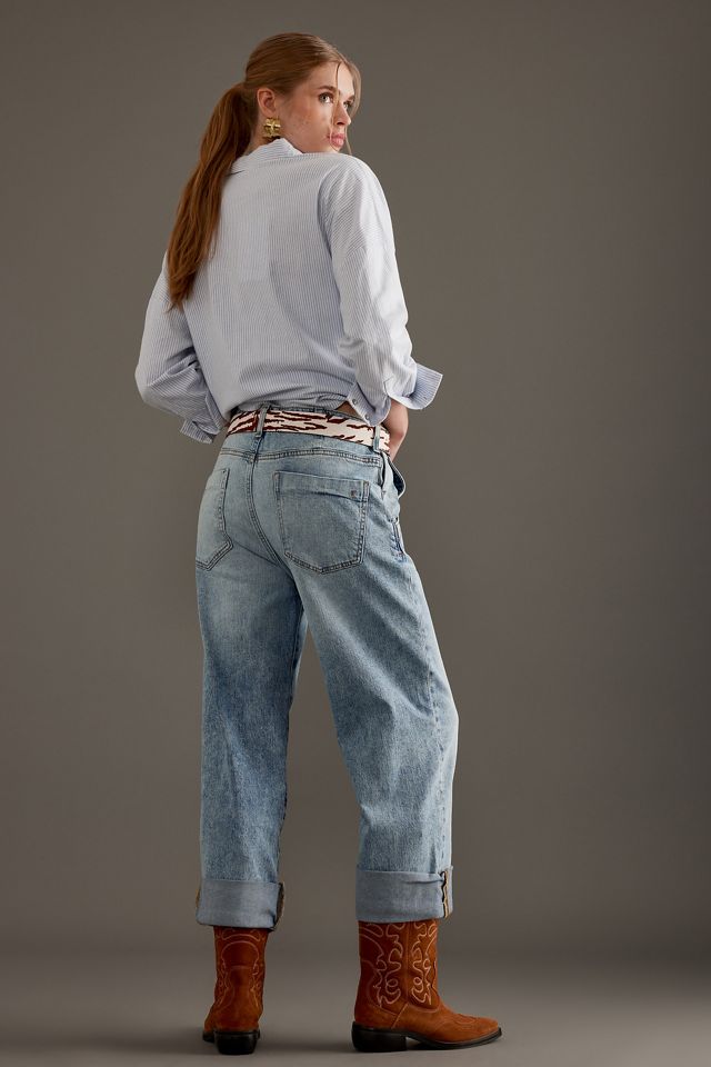 The Lonnie Cuffed High-Rise Crop Jeans by Pilcro #15
