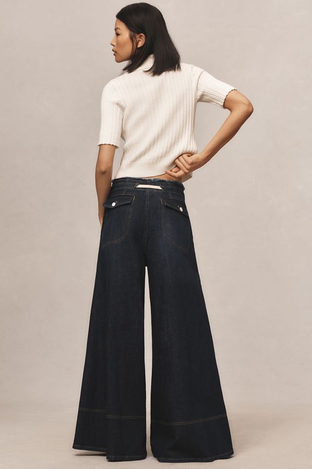 The Tenney Drawstring Wide-Leg Jeans by Pilcro #3