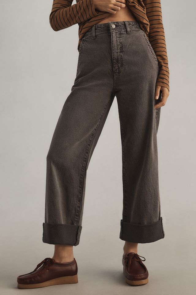 The Lonnie Cuffed High-Rise Crop Jeans by Pilcro #1