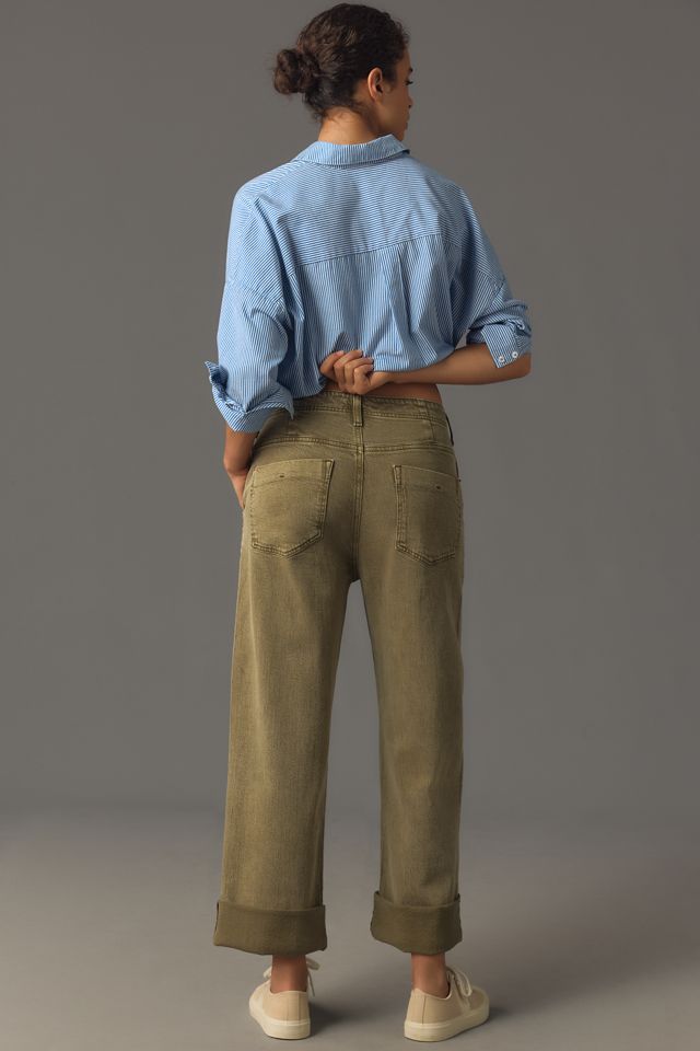 The Lonnie Cuffed High-Rise Crop Jeans by Pilcro #2