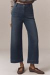The Colette Cropped High-Rise Wide-Leg Jeans by Maeve: Denim-Knit Edition