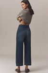 The Colette Cropped High-Rise Wide-Leg Jeans by Maeve: Denim-Knit Edition