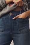 The Colette Cropped High-Rise Wide-Leg Jeans by Maeve: Denim-Knit Edition