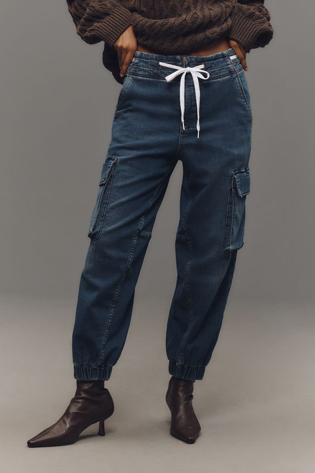 Pilcro High-Rise Cargo Jogger Denim-Knit Jeans #2
