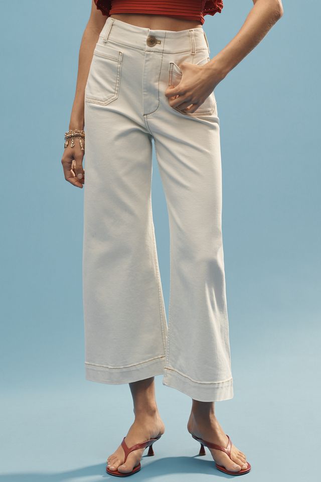 The Colette Crop Wide-Leg Jeans by Maeve