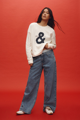 PILCRO LOW-RISE WIDE-LEG JEANS 
