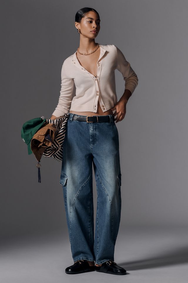 Pilcro Mid-Rise Slouchy Utility Bow Jeans #2