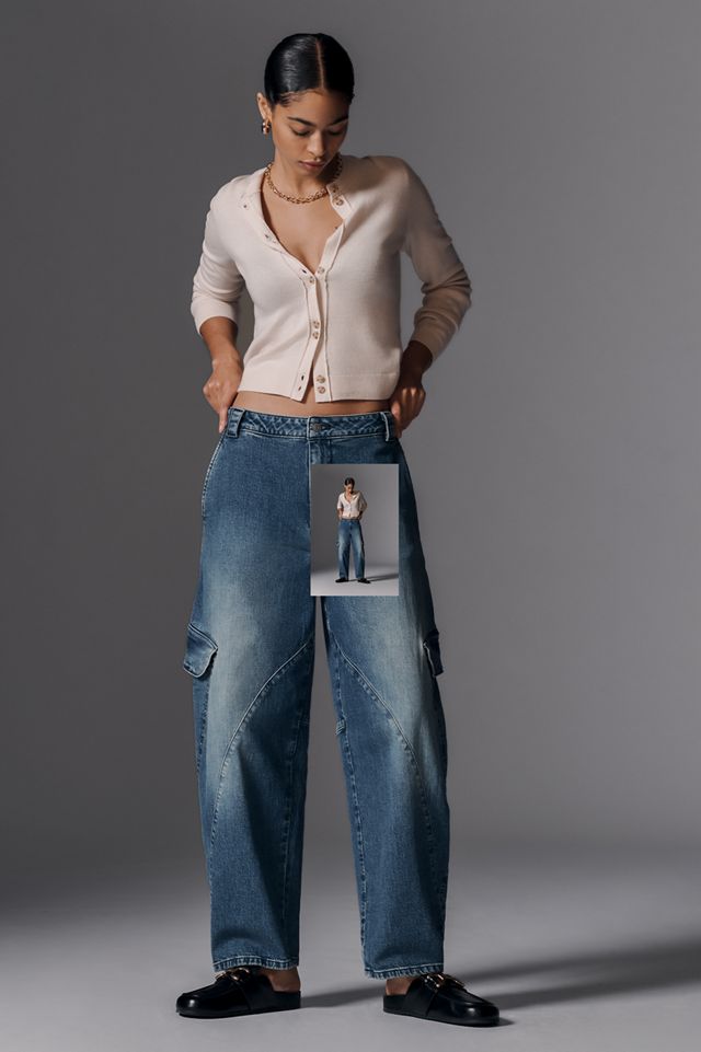 Pilcro Mid-Rise Slouchy Utility Bow Jeans #3
