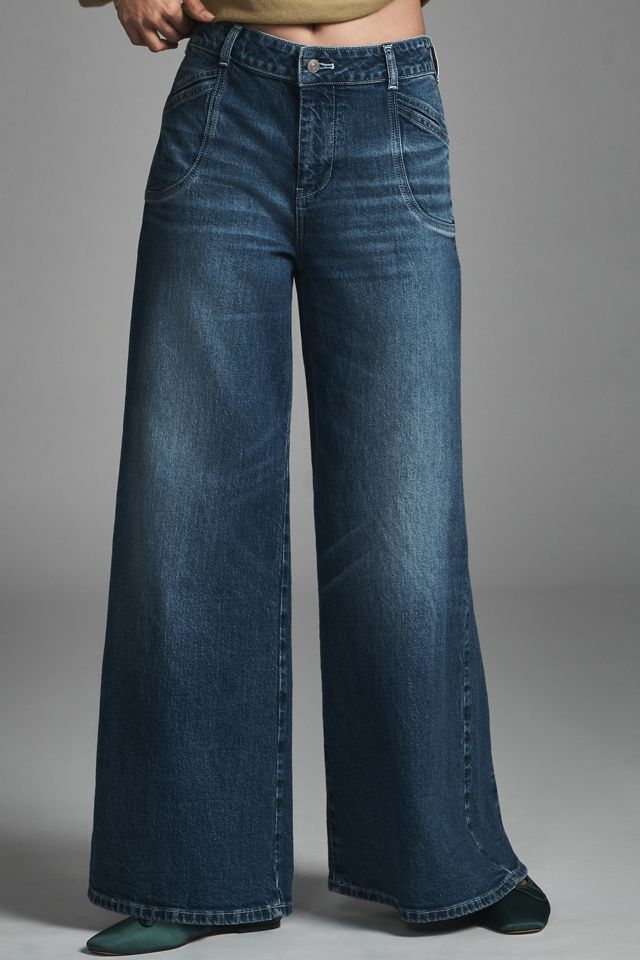 Jeans pantalon taille haute et jambes larges Pilcro #2