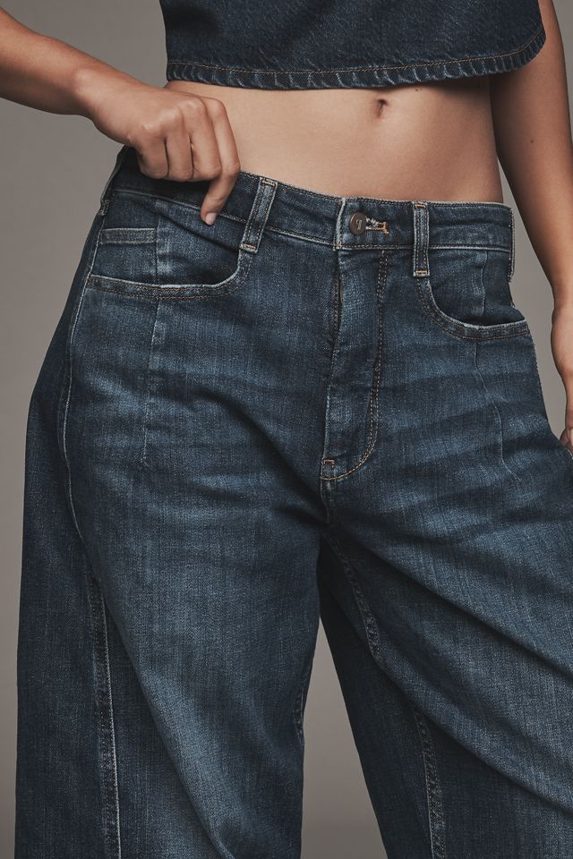 The Kenna High-Rise Heritage Crop Barrel Jeans by Pilcro #4